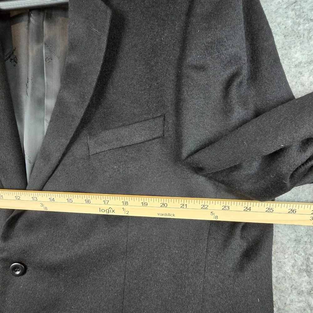 Pronto Moda Italia Men Black Lambswool Cashmere Blazer Charles 2B Sport Coat 50R - Picture 8 of 11